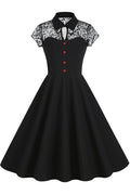5 Styles of Embroidery Shirt Collar A-line Vinatge Dress