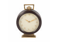9" JANSEN GOLD AND BROWN DESK CLOCK