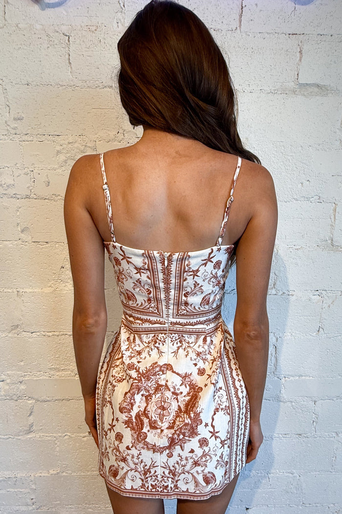 Add To Cart Mini Dress Brown Back, adeline boutique, dallas boutique, boutique