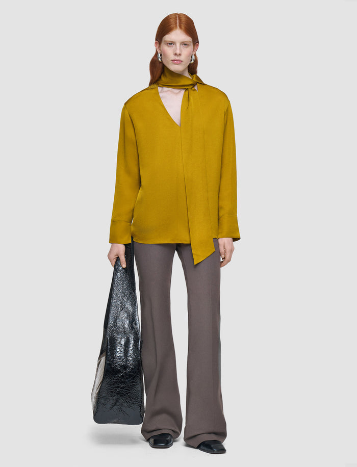 Green Adele Light Crepe Blouse - Joseph