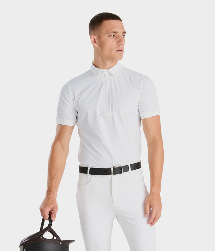 Aeris | Dark Night | Polo de concours d’équitation manches courtes homme | Horse Pilot