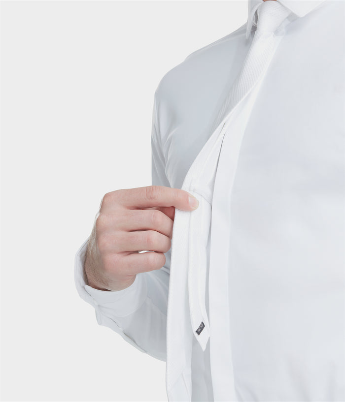 Aerolight | White | Chemise de concours d'équitation manches longues équitation homme | Horse Pilot