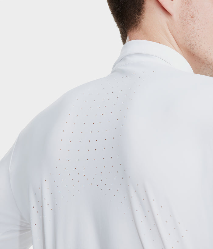 Aerolight | White | Chemise de concours d'équitation manches longues équitation homme | Horse Pilot