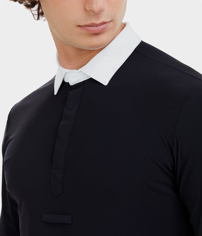 Aerolight | Dark Night | Chemise de concours d'équitation manches longues homme | Horse Pilot
