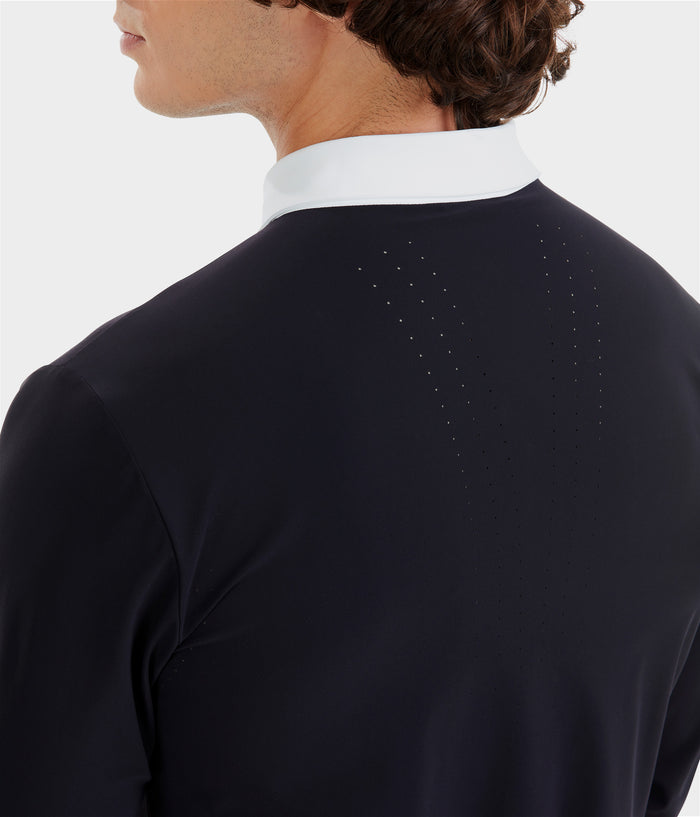 Aerolight | Dark Night | Chemise de concours d'équitation manches longues homme | Horse Pilot