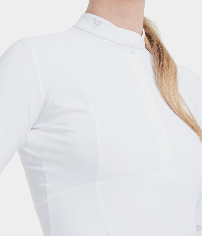 Aerolight | White | Chemise de concours d'équitation manche longue femme | Horse Pilot
