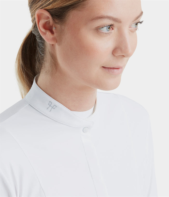 Aerolight | White | Chemise de concours d'équitation manche longue femme | Horse Pilot