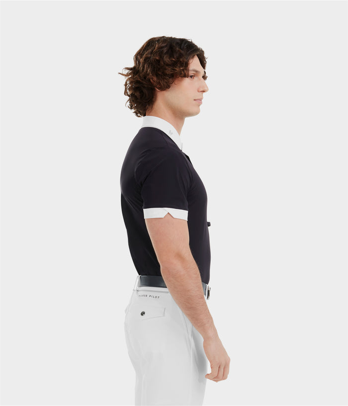 Aerolight | Dark Night | Chemise de concours d'équitation manches courtes homme | Horse Pilot