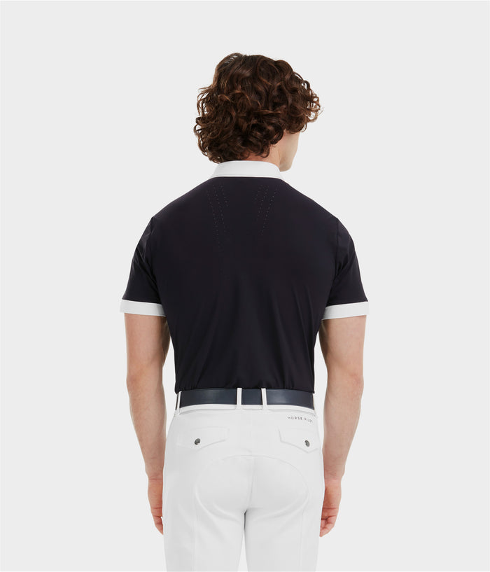 Aerolight | Dark Night | Chemise de concours d'équitation manches courtes homme | Horse Pilot