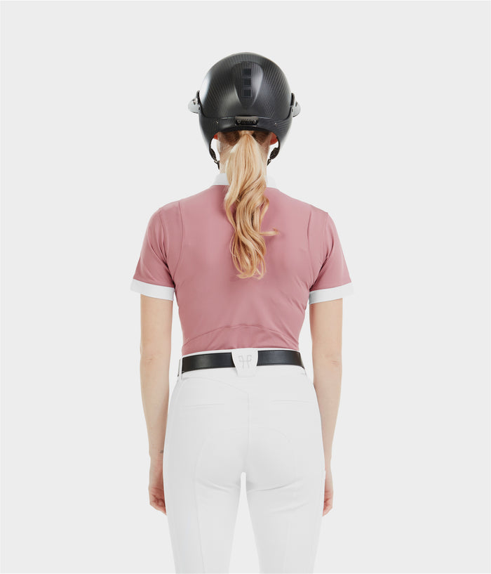 Aerolight | Mesa Pink | Chemise de concours d'équitation manches courtes femme | Horse Pilot