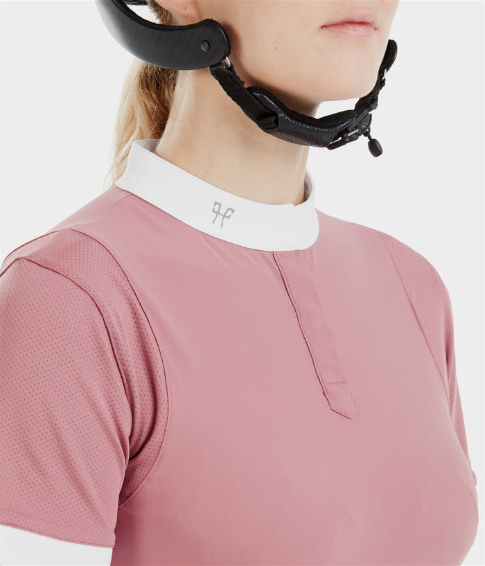 Aerolight | Mesa Pink | Chemise de concours d'équitation manches courtes femme | Horse Pilot