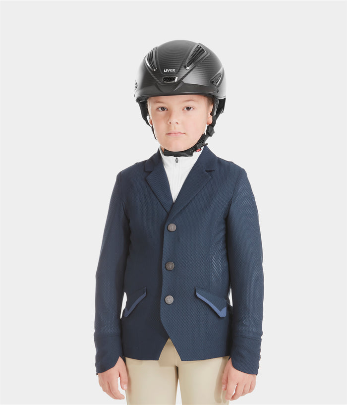 Aeromesh | Navy | veste de concours d'équitation pour garçon | Horse Pilot