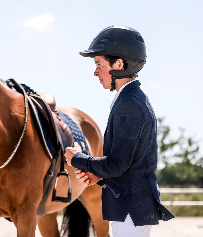 Aeromesh | Navy | veste de concours d'équitation pour garçon | Horse Pilot