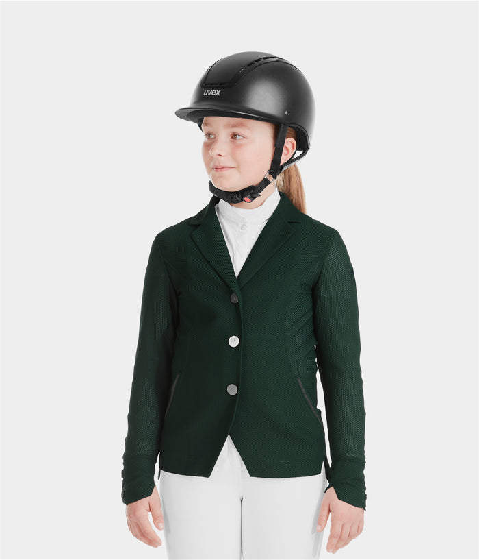 Aeromesh | Dark Green | Veste de concours d'équitation fille | Horse Pilot