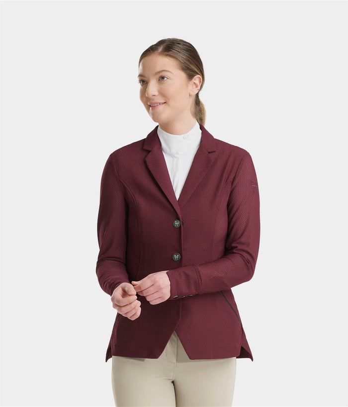Aeromesh | Burgundy | Veste de concours d'équitation femme | Horse Pilot