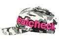 Aged Bootlegged 6 Pannel Trucker Snow Camo