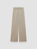 Beige Alana Melange Wool Trousers - Joseph