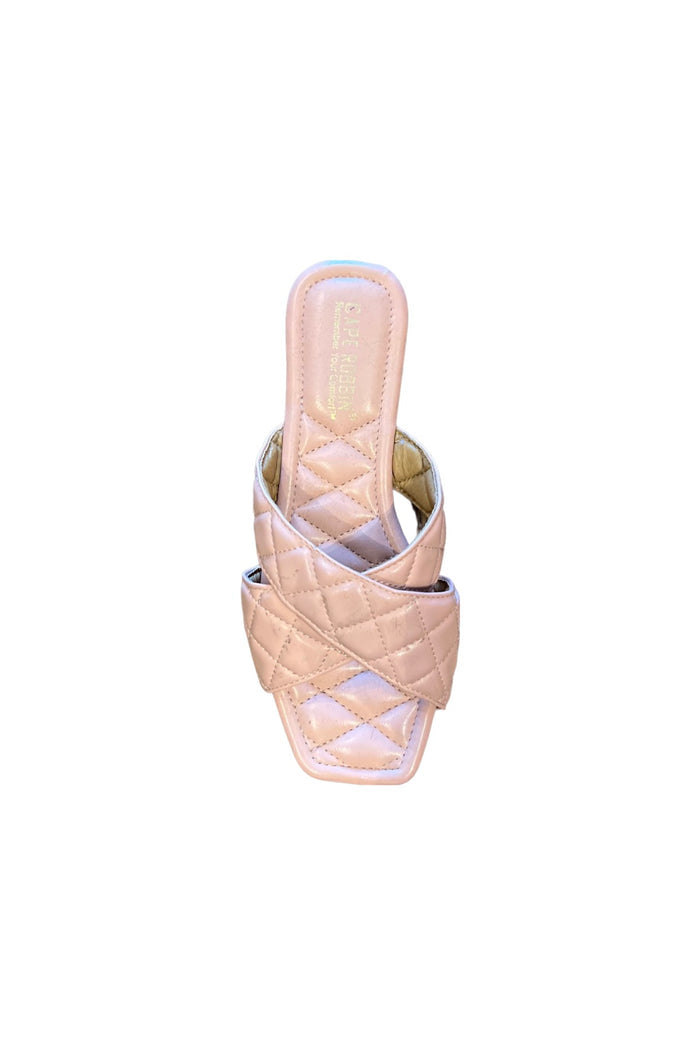 Alanis....Criss Cross Quilted Band Sandal Slides | Swagg Boutique LLC.