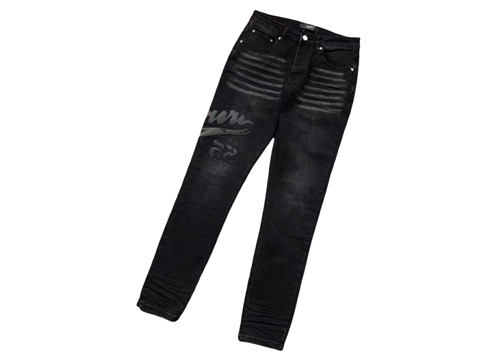 AMIRI Black-on-Black Jeans Black