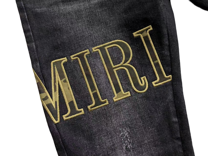 AMIRI Camo Jeans Black