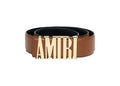 Amiri Nappa Belt 'Brown' 4CM / 80CM (28 -30 Waist)