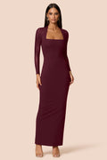 Amore Mesh Maxi Wine - Dress - Nookie