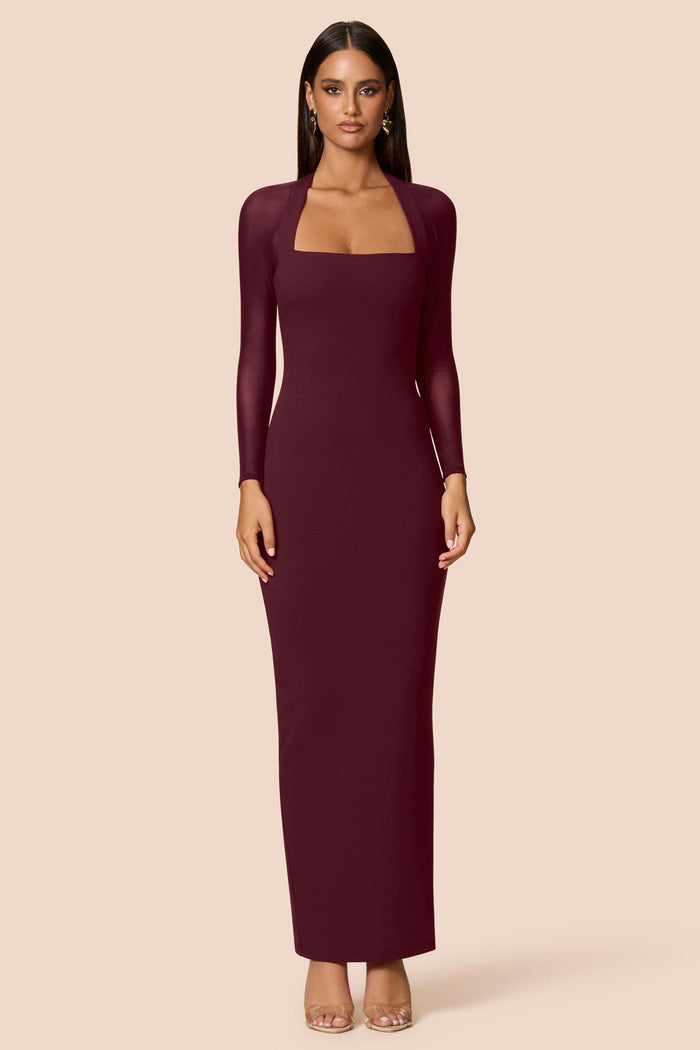Amore Mesh Maxi Wine - Dress - Nookie