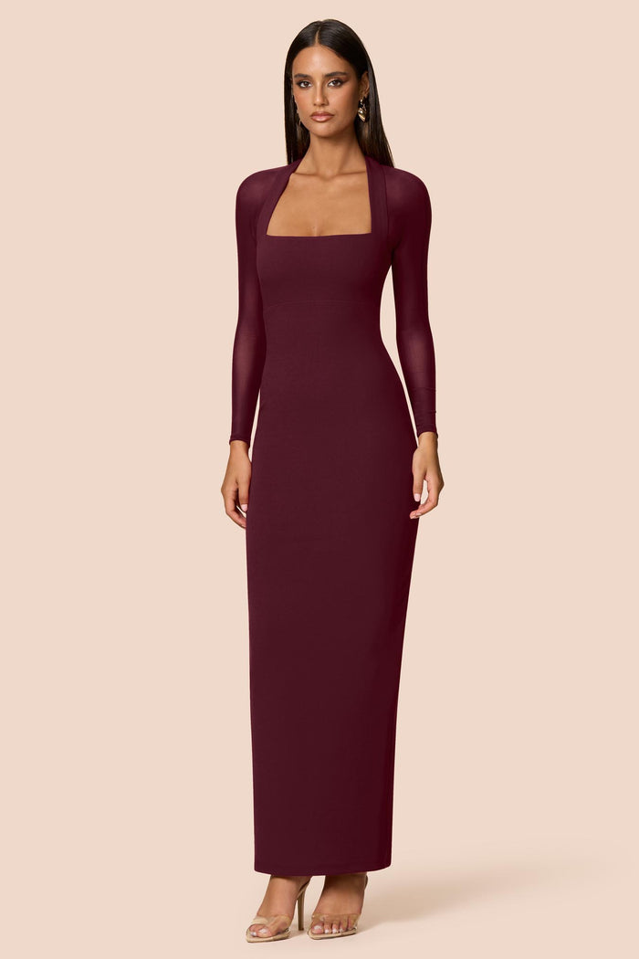 Amore Mesh Maxi Wine - Dress - Nookie