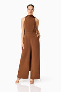 Anaya Wide Leg Jumpsuit Mocha Brown - Dress - Elliatt