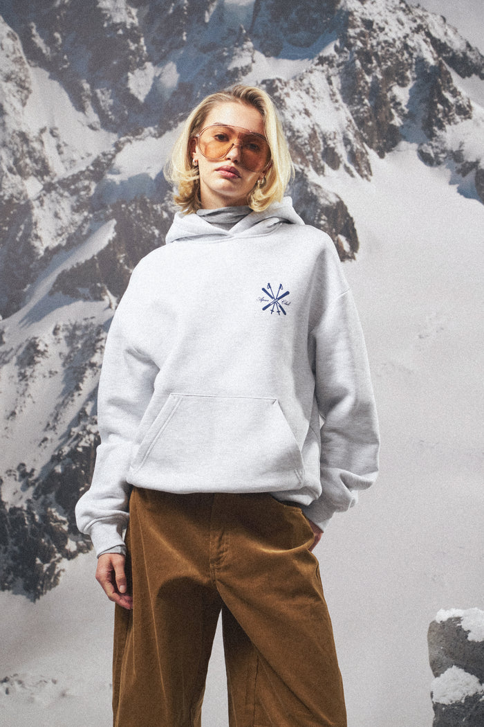 APRES GRAPHIC OVERSIZED HOODIE - GREY MARL