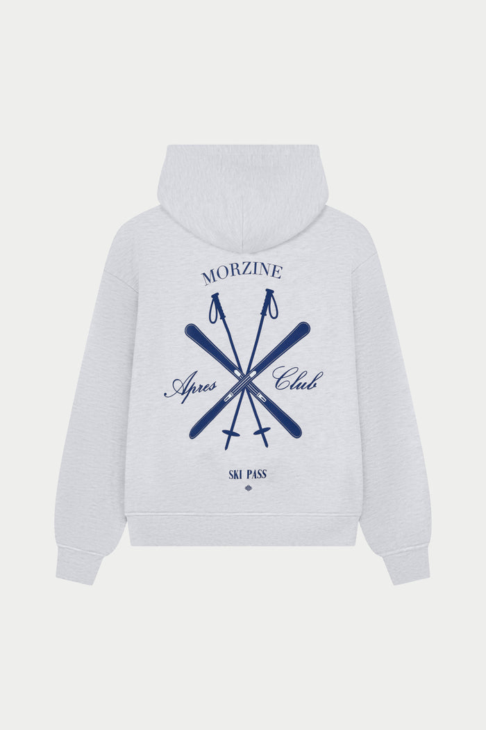 APRES GRAPHIC OVERSIZED HOODIE - GREY MARL