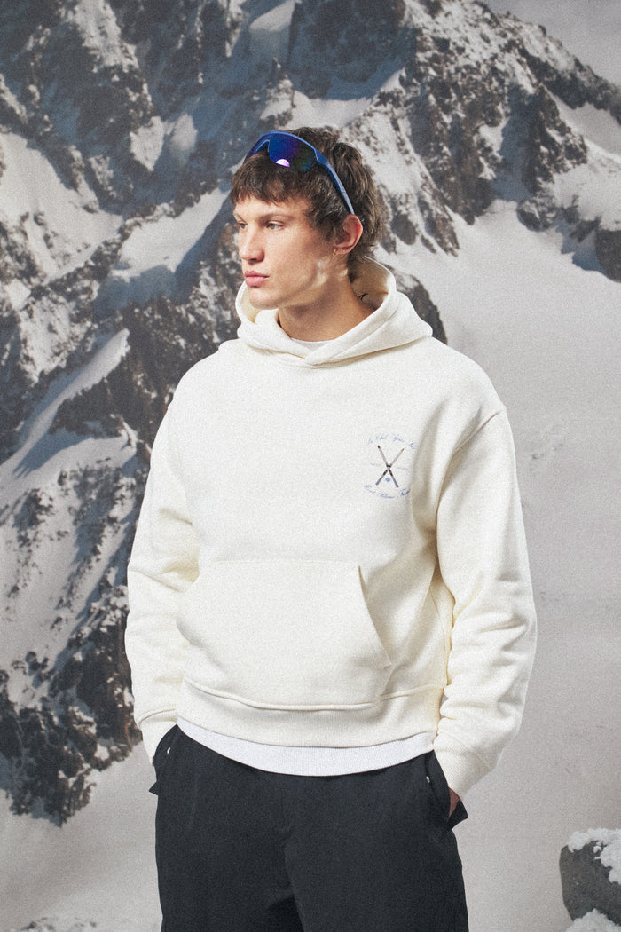 APRES SKI GRAPHIC HOODIE - OFF WHITE