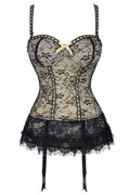 Apricot Straps Lace Bustier Corset Top