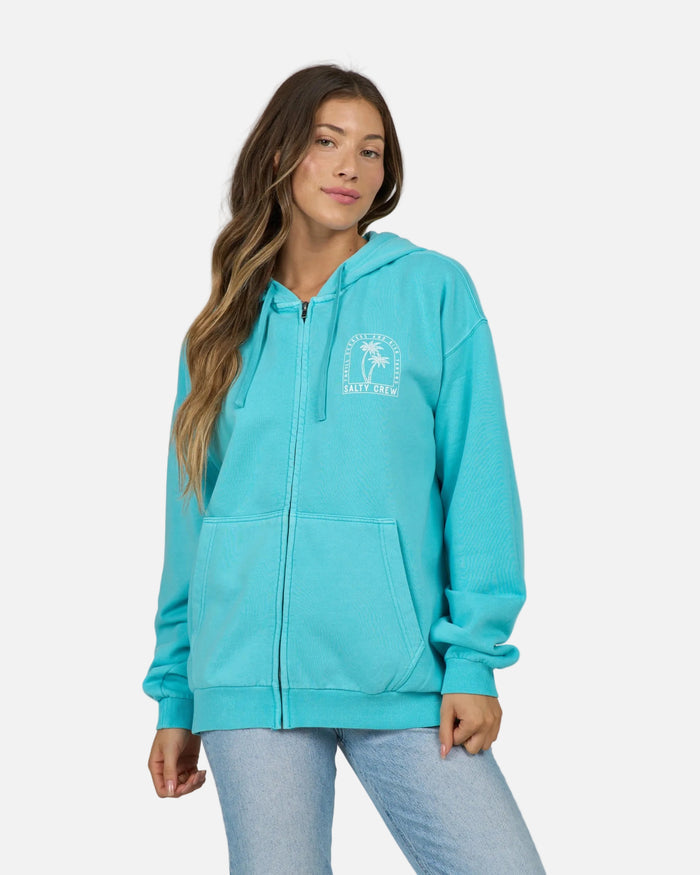 Archway Zip Hoody - Turquoise