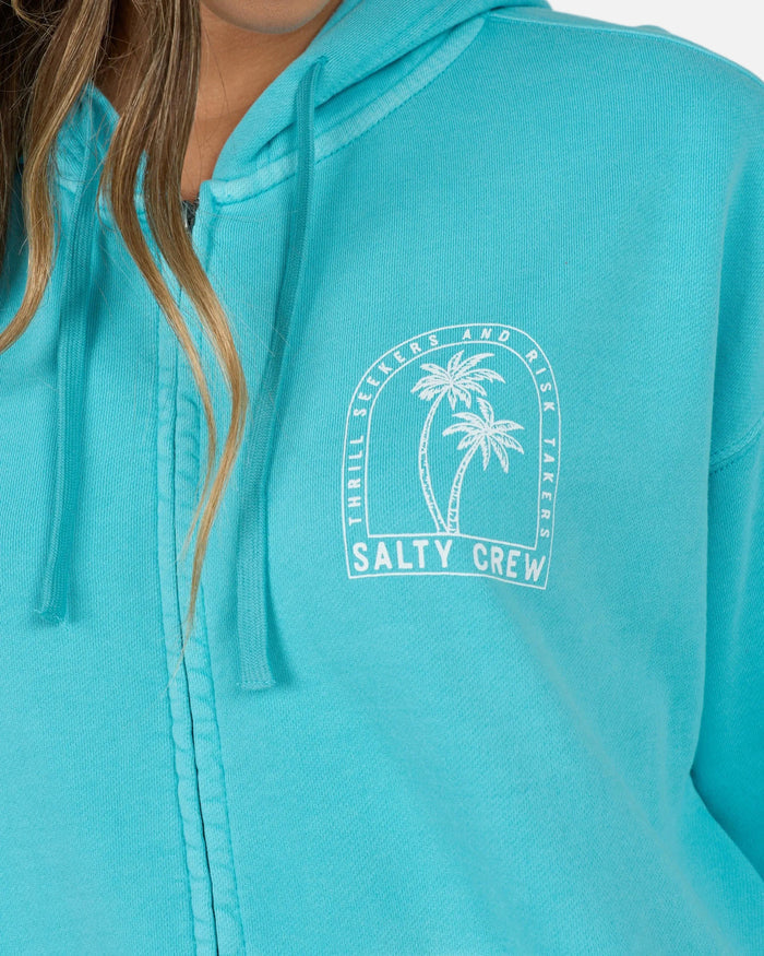 Archway Zip Hoody - Turquoise
