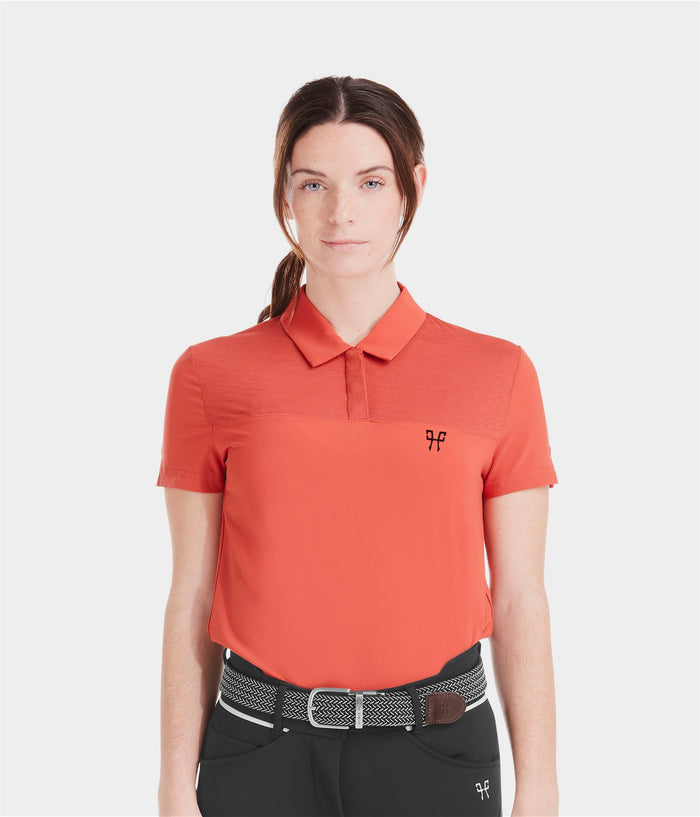 Ariia | Terracotta | Polo d'équitation respirant femme | Horse Pilot
