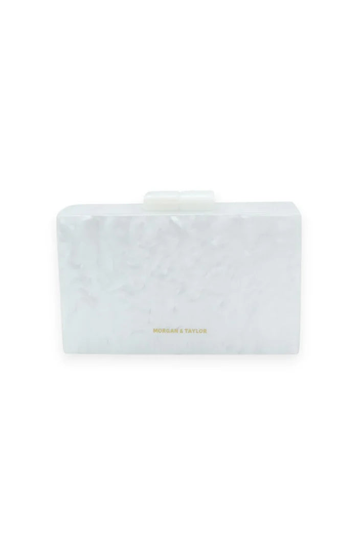 Arya Acrylic Clutch White - Accessory - Morgan and Taylor