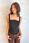 ASTR Kendall Bodysuit, Black Bodysuit, Tank Top, Going Out Top, Tops, Adeline Boutique, Dallas Boutique, Womens Clothing Boutique