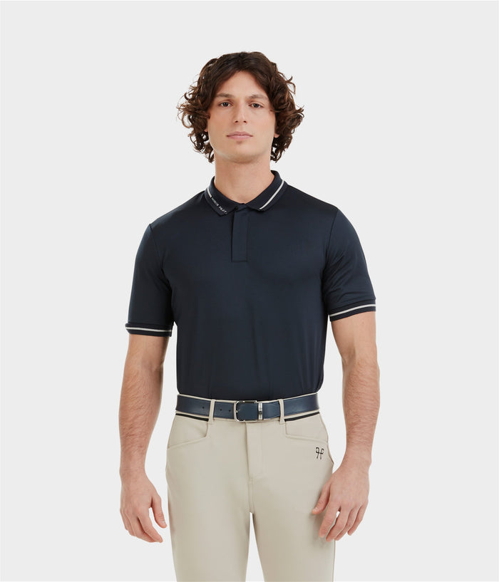 Atlas Polo d'équitation homme | Blue Graphite | Horse Pilot