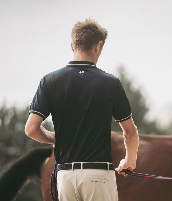 Atlas Polo d'équitation homme | Blue Graphite | Horse Pilot