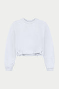 BALLOON HEM CREW - GREY MARL