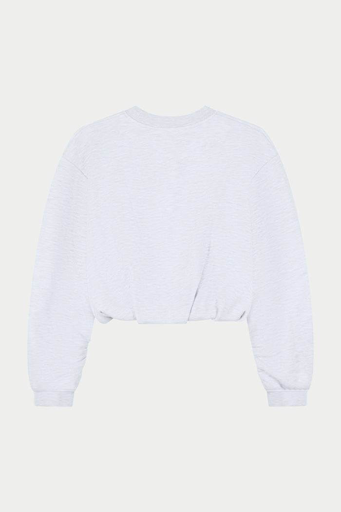BALLOON HEM CREW - GREY MARL