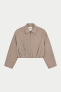 BALLOON HEM SMART JACKET - BEIGE