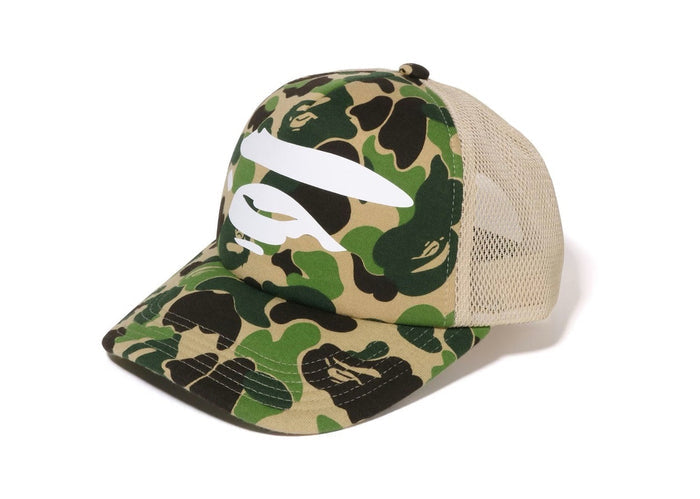 BAPE ABC Camo Ape Face Mesh Cap Green