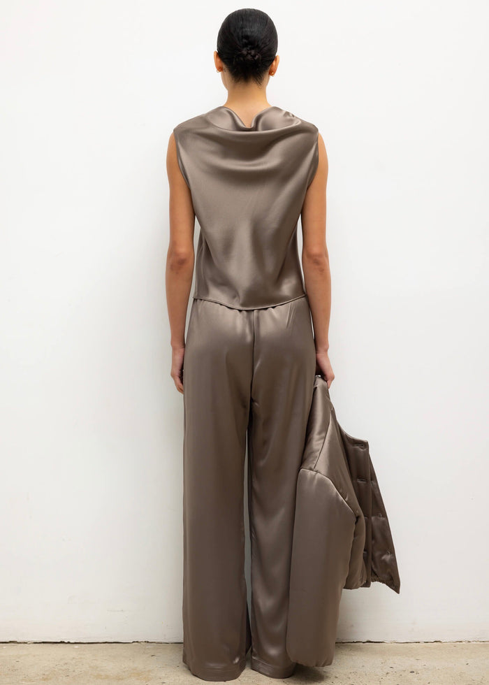 Barb Wide Leg Pants (Taupe)