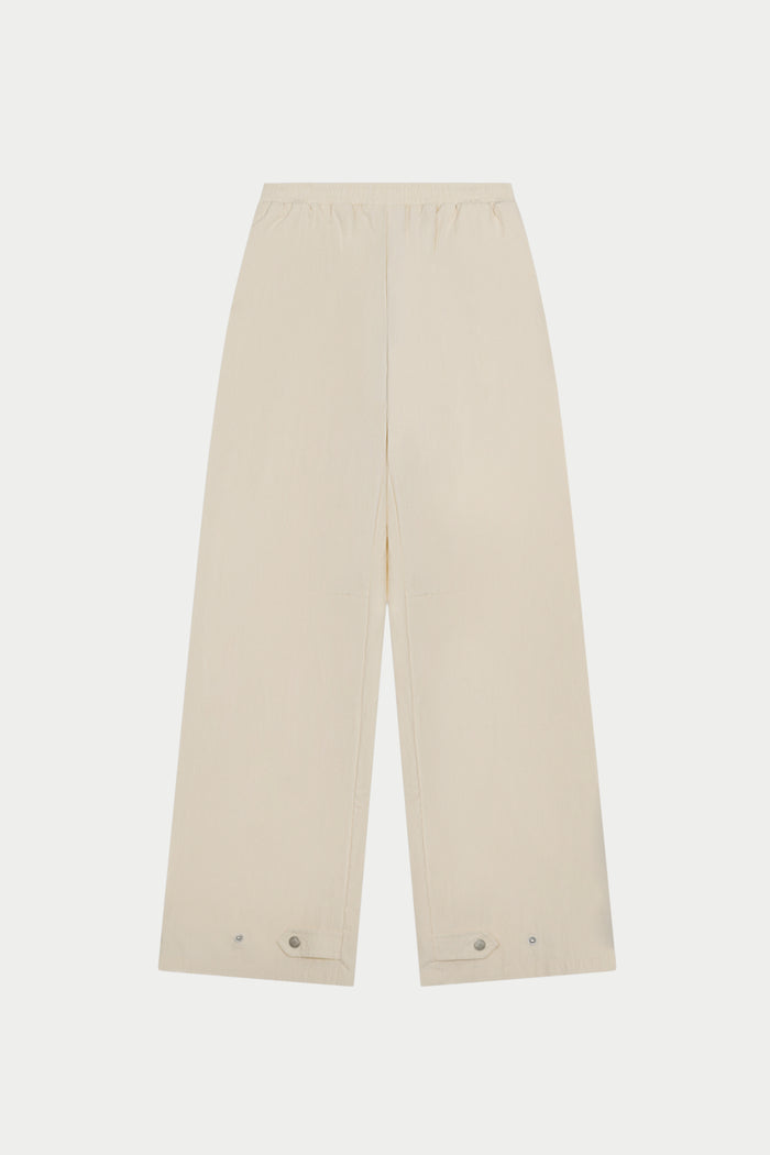 BARREL LEG SHELL TROUSERS - ECRU