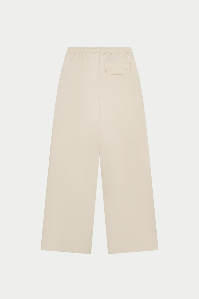 BARREL LEG SHELL TROUSERS - ECRU