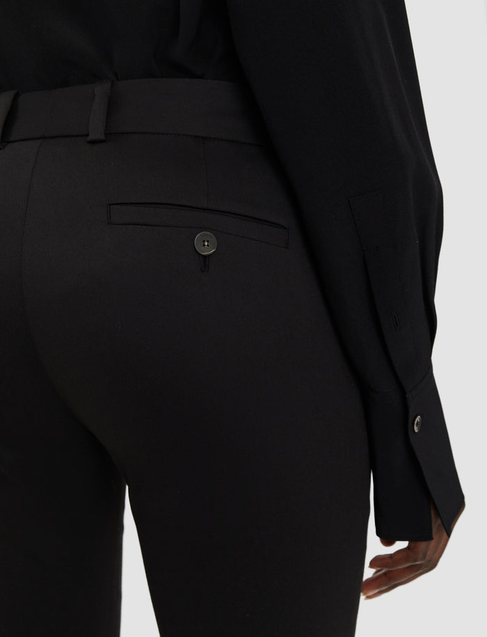 Black Bing Court Light Gabardine Stretch Trousers - Joseph