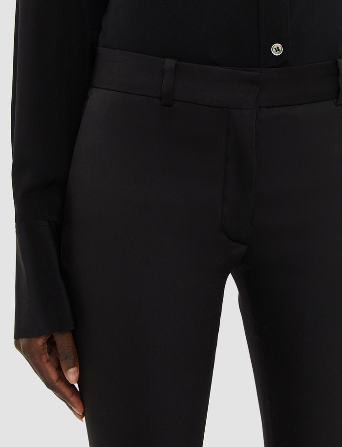 Black Bing Court Light Gabardine Stretch Trousers - Joseph