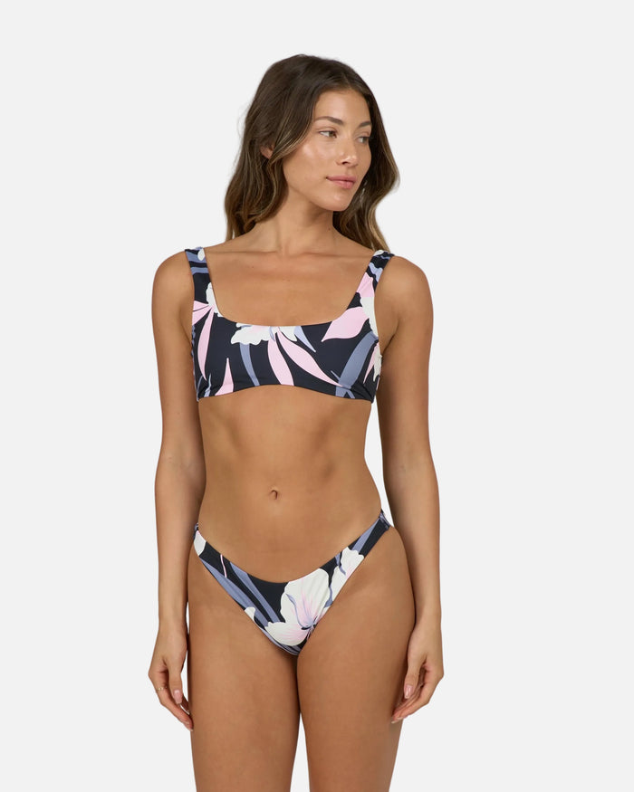 Bloomed Bralette Top - Black